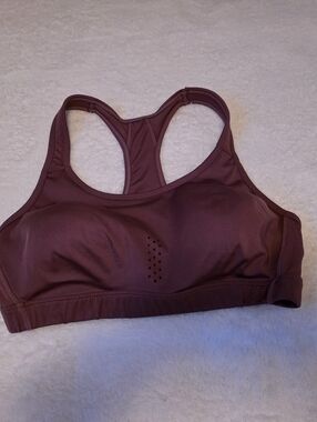 Avia Burgundy Racerback Sports Bra Mesh Back Size XL 16-18